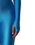 Dolce & Gabbana Blue Nylon Turtleneck Bodycon Jumpsuit Dress